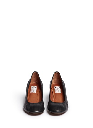 Figure View - Click To Enlarge - LANVIN - Grainy leather ballerina pumps