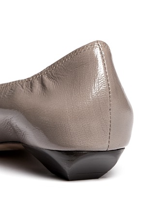 Detail View - Click To Enlarge - LANVIN - Trapezoid heel leather flats