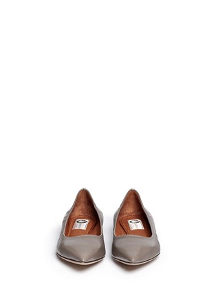 Figure View - Click To Enlarge - LANVIN - Trapezoid heel leather flats