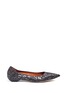 Main View - Click To Enlarge - LANVIN - Metallic leopard print leather skimmer flats