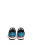 Back View - Click To Enlarge - LANVIN - Patchwork leather lizard embossed sneakers