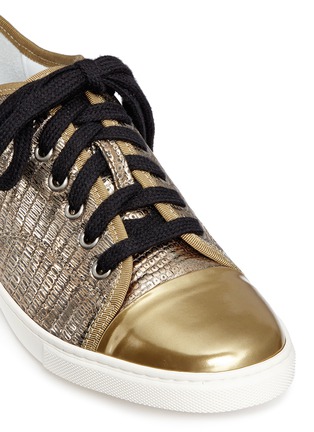 Detail View - Click To Enlarge - LANVIN - Lizard embossed leather sneakers