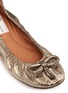 Detail View - Click To Enlarge - LANVIN - Lizard embossed leather ballerina flats