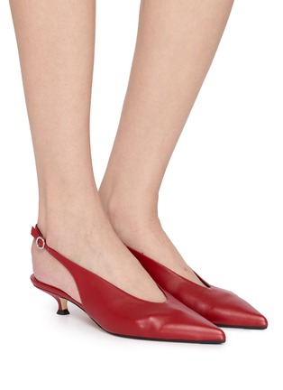 Figure View - Click To Enlarge - AEYDE - Camila Leather Slingback Pumps