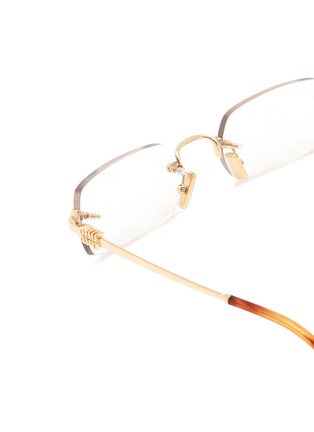 Detail View - Click To Enlarge - MIU MIU - Metal Rectangular Optical Glasses