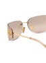 Detail View - Click To Enlarge - MIU MIU - Metal Rectangle Sunglasses