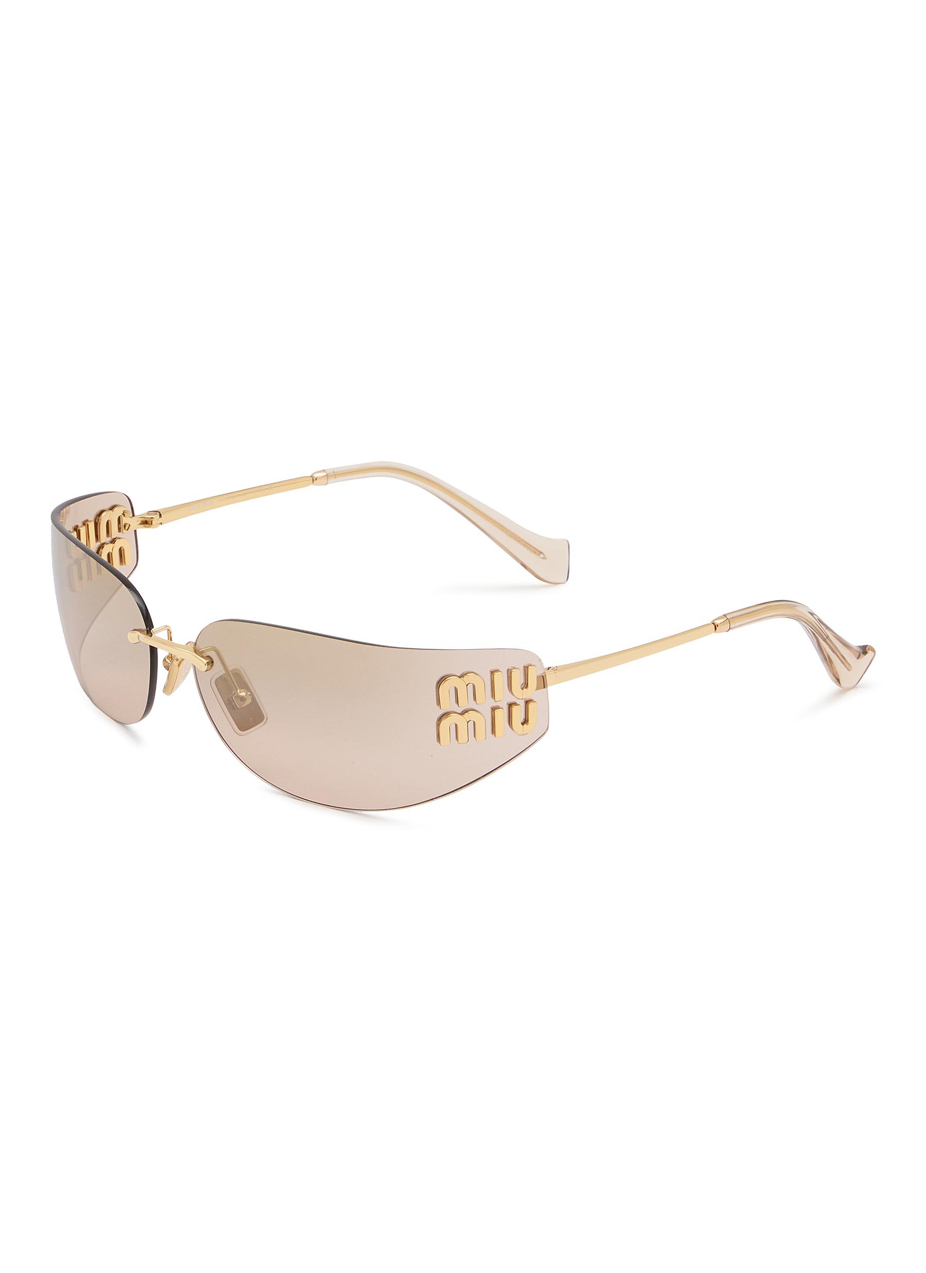 MIU MIU | Metal Rectangle Sunglasses | Women | Lane Crawford