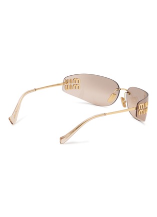 Figure View - Click To Enlarge - MIU MIU - Metal Rectangle Sunglasses