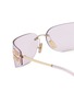 Detail View - Click To Enlarge - MIU MIU - Metal Rectangle Sunglasses