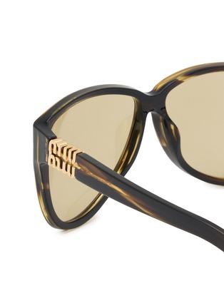 Detail View - Click To Enlarge - MIU MIU - Acetate Aviator Sunglasses