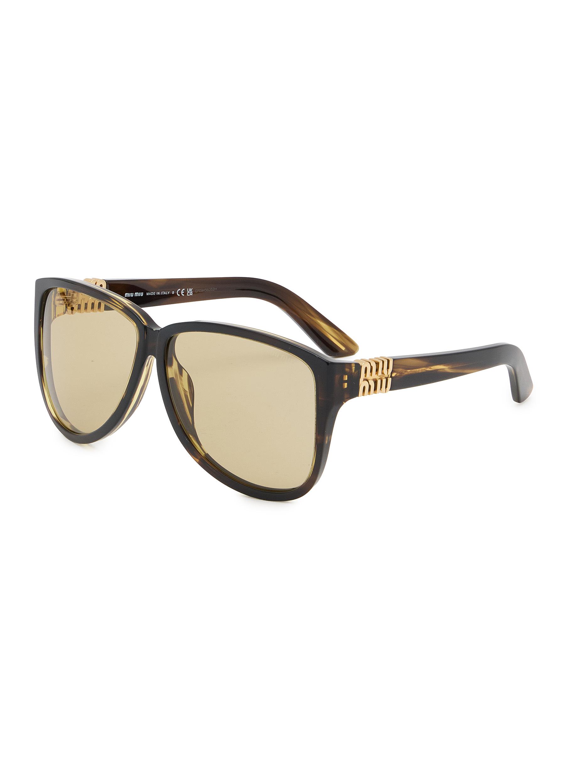 MIU MIU | Acetate Aviator Sunglasses | Women | Lane Crawford display picture 3