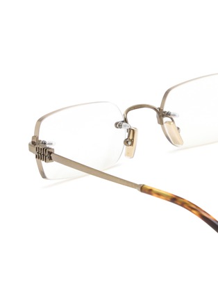 Detail View - Click To Enlarge - MIU MIU - Metal Rectangle Optical Glasses