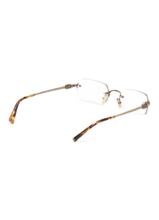 Figure View - Click To Enlarge - MIU MIU - Metal Rectangle Optical Glasses