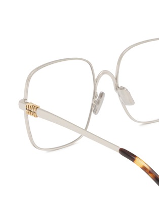 Detail View - Click To Enlarge - MIU MIU - Metal Square Optical Glasses — Size 53