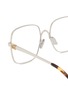 Detail View - Click To Enlarge - MIU MIU - Metal Square Optical Glasses — Size 53