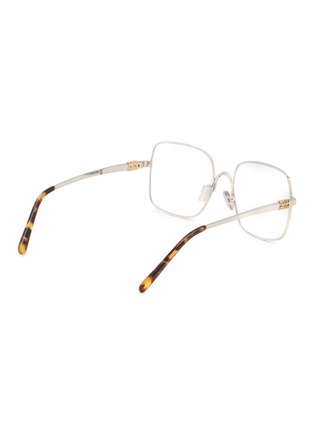 Figure View - Click To Enlarge - MIU MIU - Metal Square Optical Glasses — Size 53