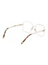 Figure View - Click To Enlarge - MIU MIU - Metal Square Optical Glasses — Size 53