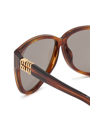 Detail View - Click To Enlarge - MIU MIU - Acetate Aviator Sunglasses