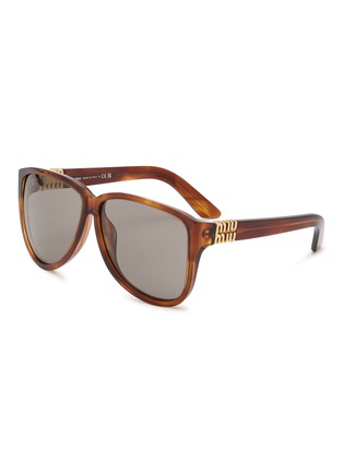 Main View - Click To Enlarge - MIU MIU - Acetate Aviator Sunglasses