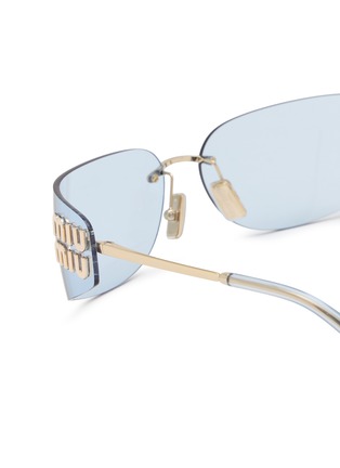 Detail View - Click To Enlarge - MIU MIU - Metal Rectangle Sunglasses