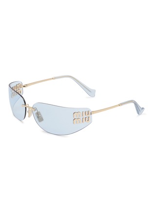 Main View - Click To Enlarge - MIU MIU - Metal Rectangle Sunglasses