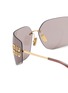 Detail View - Click To Enlarge - MIU MIU - Metal Rectangle Sunglasses