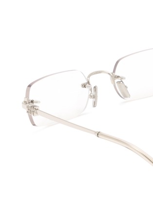 Detail View - Click To Enlarge - MIU MIU - Metal Rectangle Optical Glasses