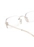 Detail View - Click To Enlarge - MIU MIU - Metal Rectangle Optical Glasses