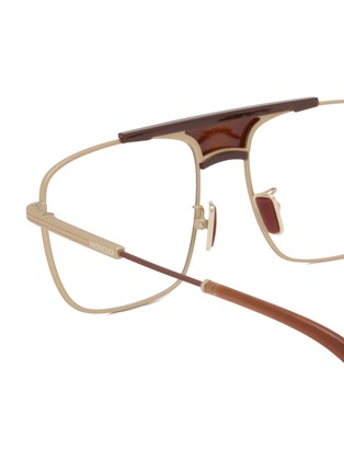 Detail View - Click To Enlarge - MONCLER - Metal Pilot Optical Glasses