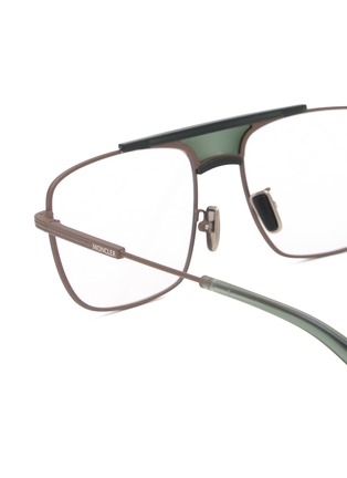 Detail View - Click To Enlarge - MONCLER - Metal Pilot Optical Glasses