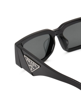 Detail View - Click To Enlarge - PRADA - Acetate Rectangular Sunglasses — Size 55