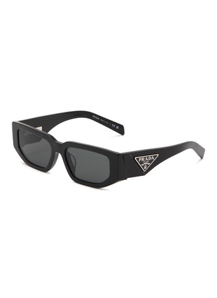 Main View - Click To Enlarge - PRADA - Acetate Rectangular Sunglasses — Size 55