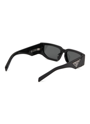 Figure View - Click To Enlarge - PRADA - Acetate Rectangular Sunglasses — Size 55