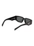 Figure View - Click To Enlarge - PRADA - Acetate Rectangular Sunglasses — Size 55