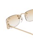 Detail View - Click To Enlarge - PRADA - Metal Rectangular Sunglasses — Size 52