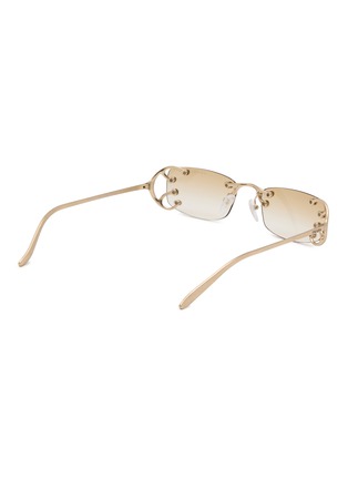 Figure View - Click To Enlarge - PRADA - Metal Rectangular Sunglasses — Size 52