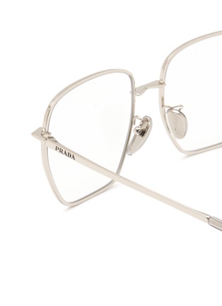 Detail View - Click To Enlarge - PRADA - Metal Square Optical Glasses — Size 54