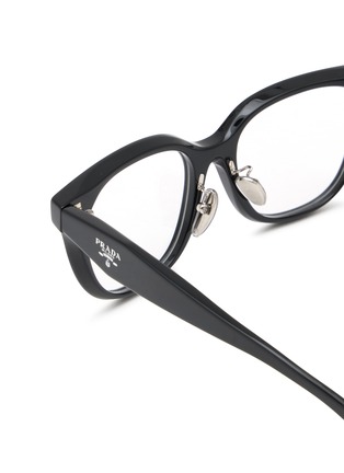 Detail View - Click To Enlarge - PRADA - Acetate Cateye Optical Glasses — Size 53