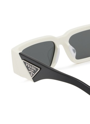 Detail View - Click To Enlarge - PRADA - Acetate Rectangle Sunglasses