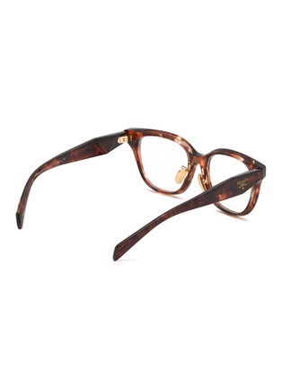 Figure View - Click To Enlarge - PRADA - Tortoise Acetate Square Optical Glasses — Size 53