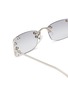 Detail View - Click To Enlarge - PRADA - Metal Rectangular Sunglasses — Size 52