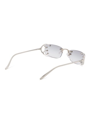 Figure View - Click To Enlarge - PRADA - Metal Rectangular Sunglasses — Size 52