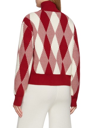 Back View - Click To Enlarge - VARLEY - Karina Diamond Jacquard Knit Jacket