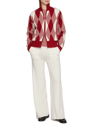 Figure View - Click To Enlarge - VARLEY - Karina Diamond Jacquard Knit Jacket