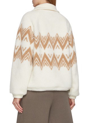 Back View - Click To Enlarge - VARLEY - Hendrik Fairisle Half Zip Sherpa Fleece Jacket
