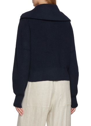 Back View - Click To Enlarge - VARLEY - Maura Half-Zip Rib Knit Sweater