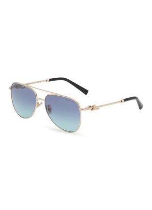 Main View - Click To Enlarge - TIFFANY - Metal Aviator Sunglasses