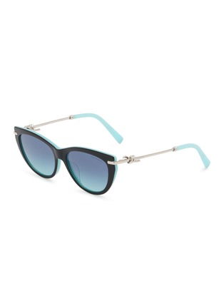 Main View - Click To Enlarge - TIFFANY - Acetate Metal Cat Eye Sunglasses