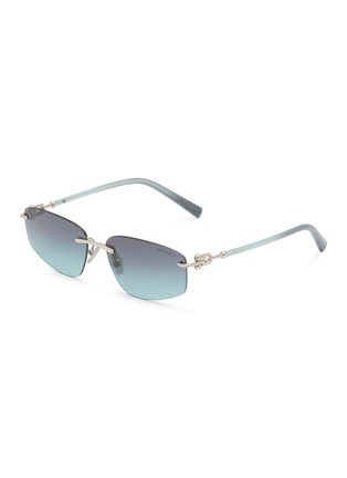 Main View - Click To Enlarge - TIFFANY - Metal Rectangle Sunglasses