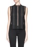 Main View - Click To Enlarge - ALICE & OLIVIA - 'Rhona' lace pleat silk top